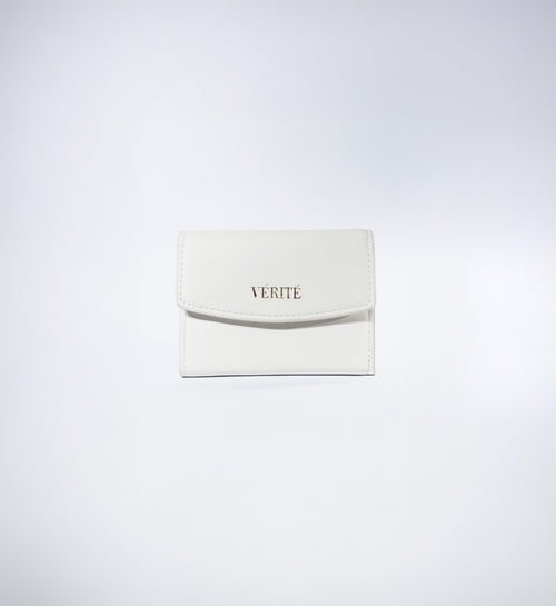 Billetera Aura Blanca en Cuero Vegano / Aushan Viviin Leather