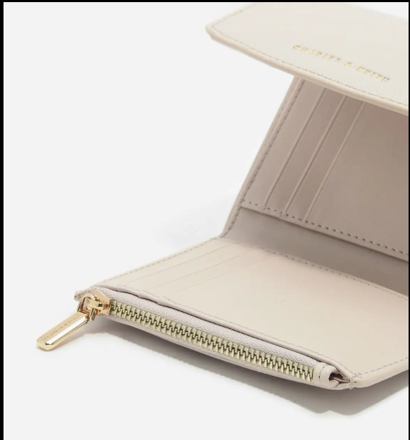 Billetera Aura Blanca en Cuero Vegano / Aushan Viviin Leather